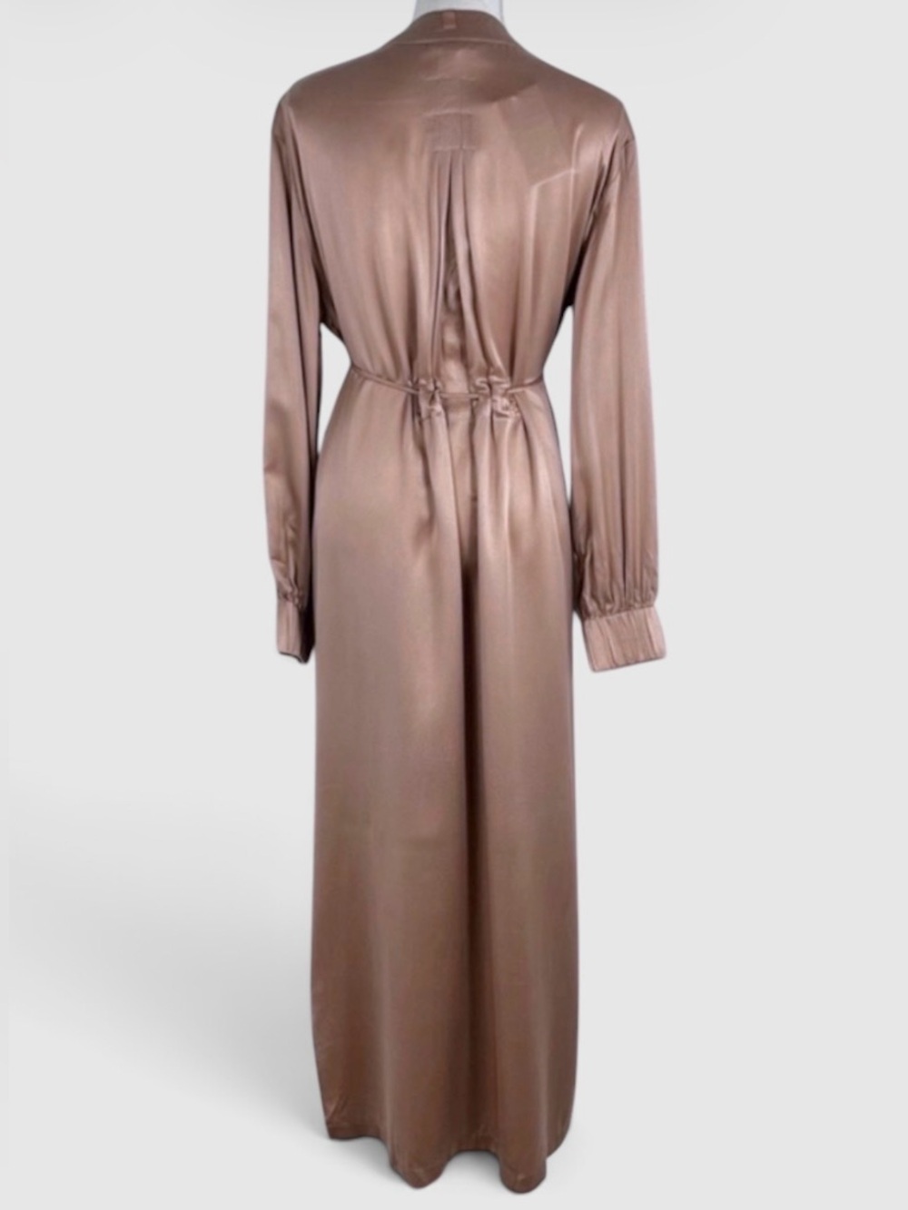 Lunya Washable Silk Long Robe Otium Tan XS/S NWOT - Picture 10 of 13